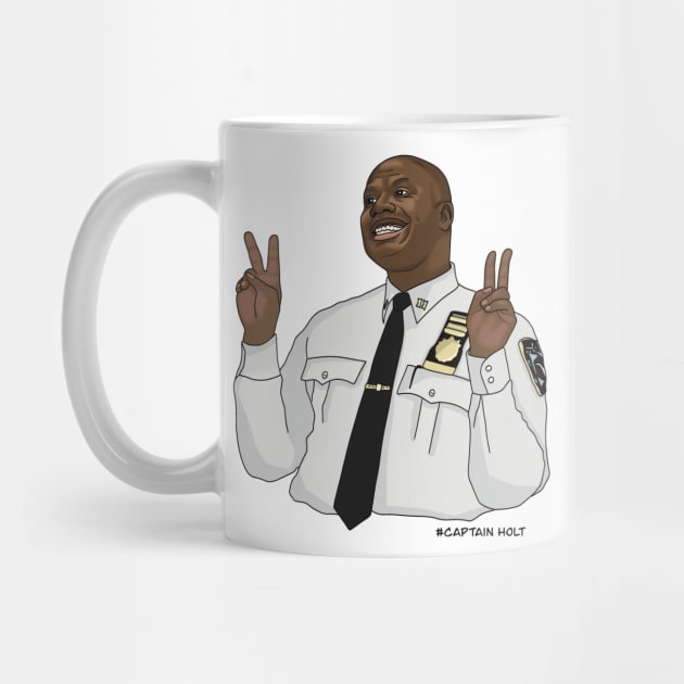 Captain holt - peace sign by Artbygoody